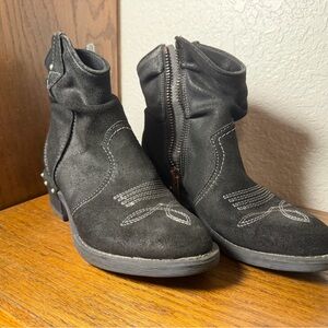 Sundance Western Black Ankle Boots